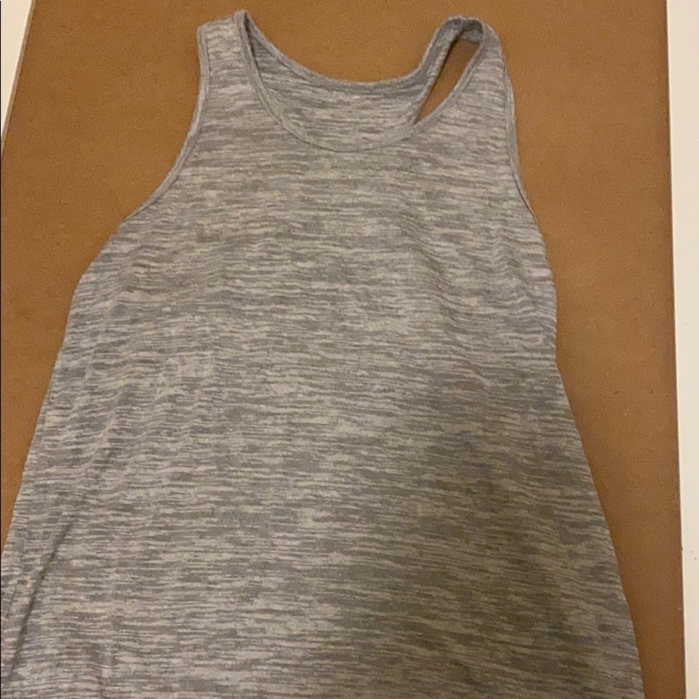 Silver athletic tank